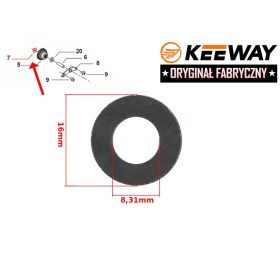 Önindító közlő fogaskerék alátét