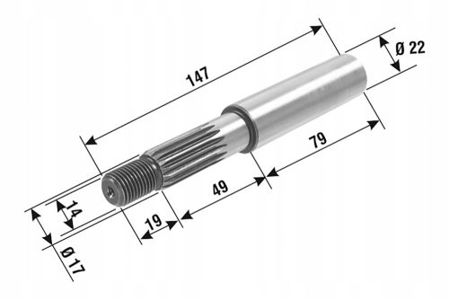 Hátsó keréktengely Minarelli Z46