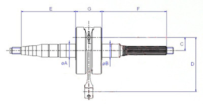 Főtengely Piaggio 2T 125-180