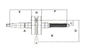 Főtengely Piaggio 2T 50