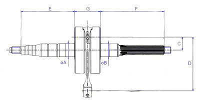 Főtengely Piaggio 2T 50