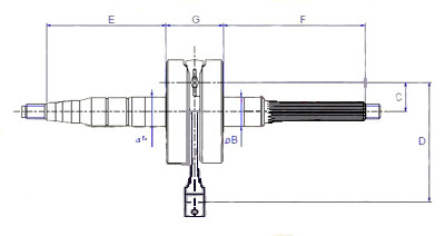 Főtengely Piaggio 2T 50 