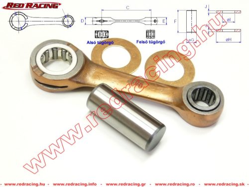 Főtengely hajtókar szett Piaggio 2T 50