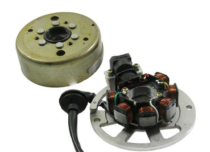 Gyújtás alaplap és lendkerék Minarelli