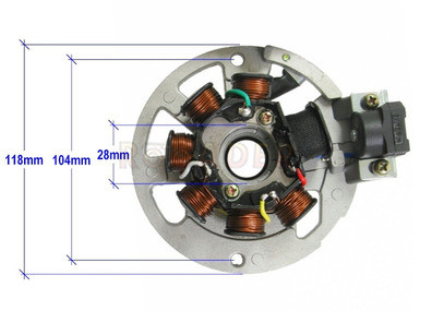 Gyújtás alaplap és lendkerék Minarelli